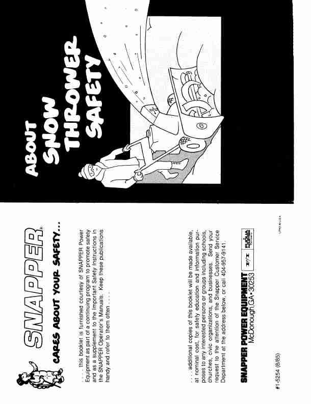 Snapper Snow Blower 15254-page_pdf